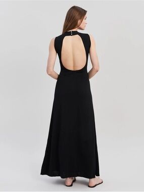 SOLID & STRIPED NWT Nadia Black Sleeveless Maxi Dress